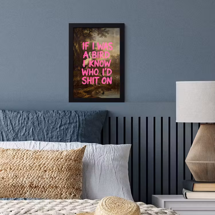 Poster met lijst - Klassiek - Humor - Roze — 4