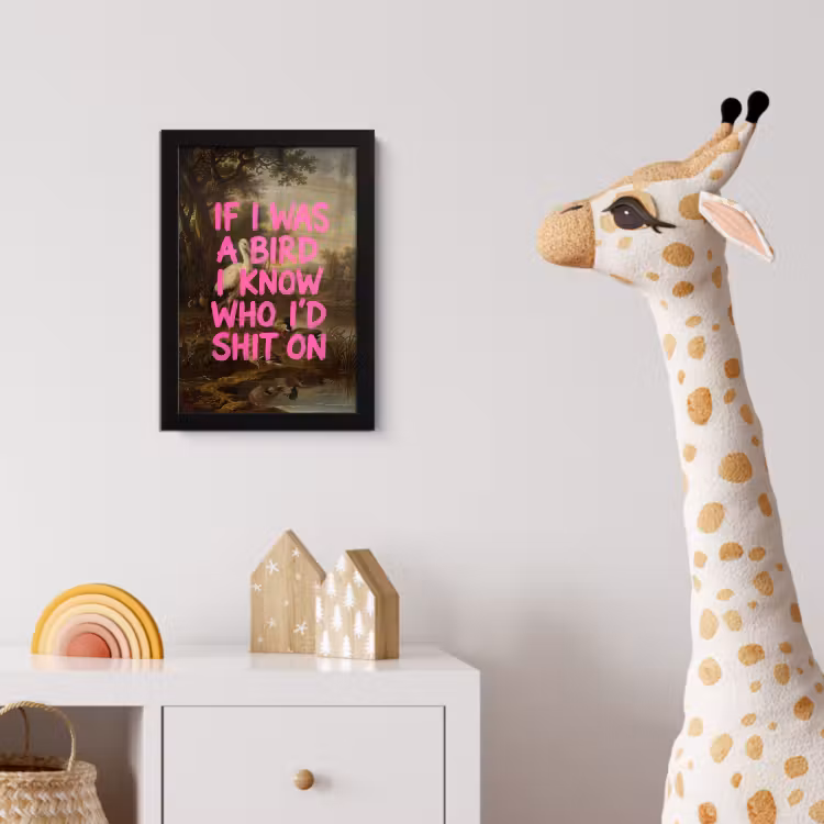 Poster met lijst - Klassiek - Humor - Roze — 5