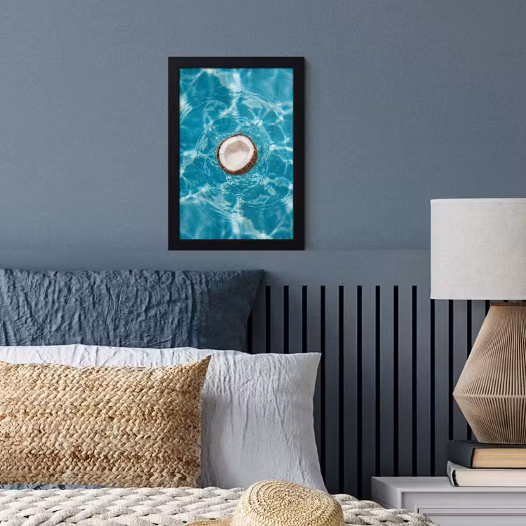 Poster met lijst - Kokosnoot - Water - Wit — 4