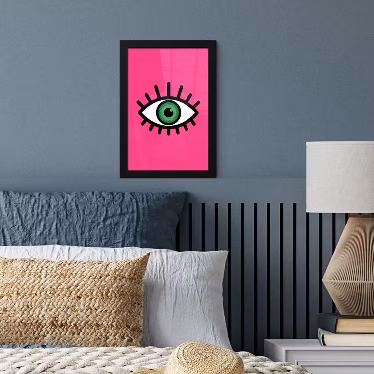 Poster met lijst - Minimalistisch - Oog - Roze — 4