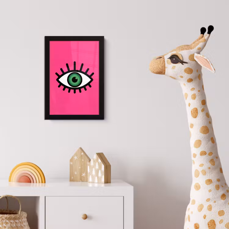 Poster met lijst - Minimalistisch - Oog - Roze — 5