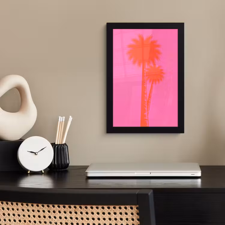 Poster met lijst - Palmbomen - Modern - Roze — 3