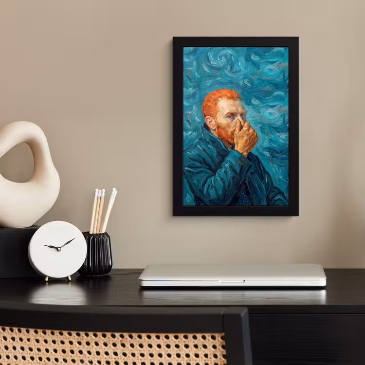 Poster met lijst - Portret - Klassiek - Blauw — 3