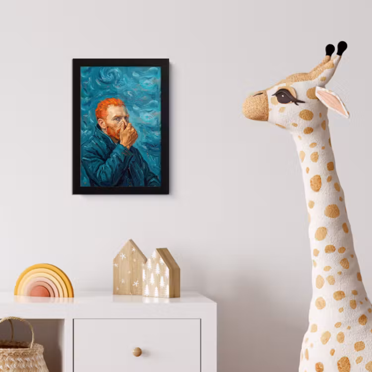 Poster met lijst - Portret - Klassiek - Blauw — 5