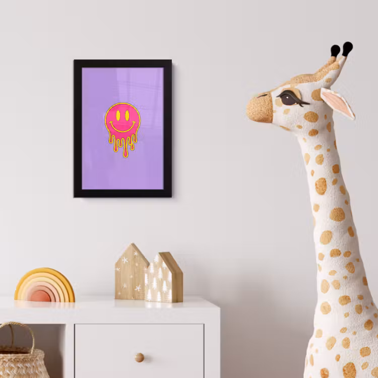 Poster met lijst - Smiley - Drip - Neon — 5