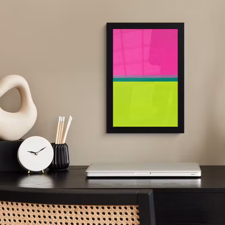 Poster met lijst - Strepen - Modern - Kleurrijk — 3