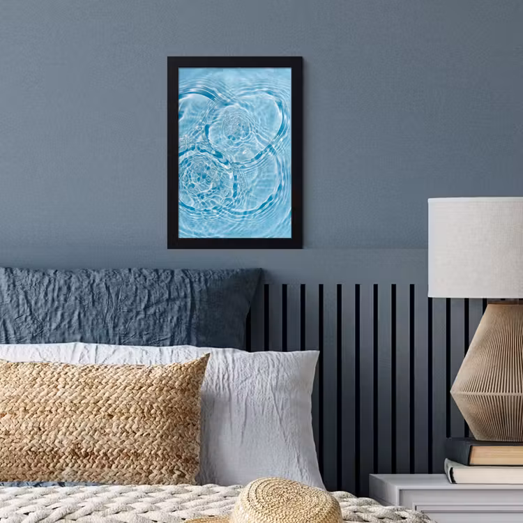 Poster met lijst - Water - Blauw - bubbels — 4