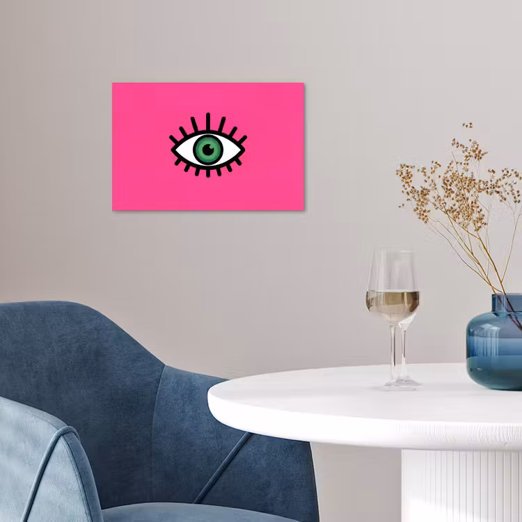 Poster - Minimalistisch - Oog - Roze — 4