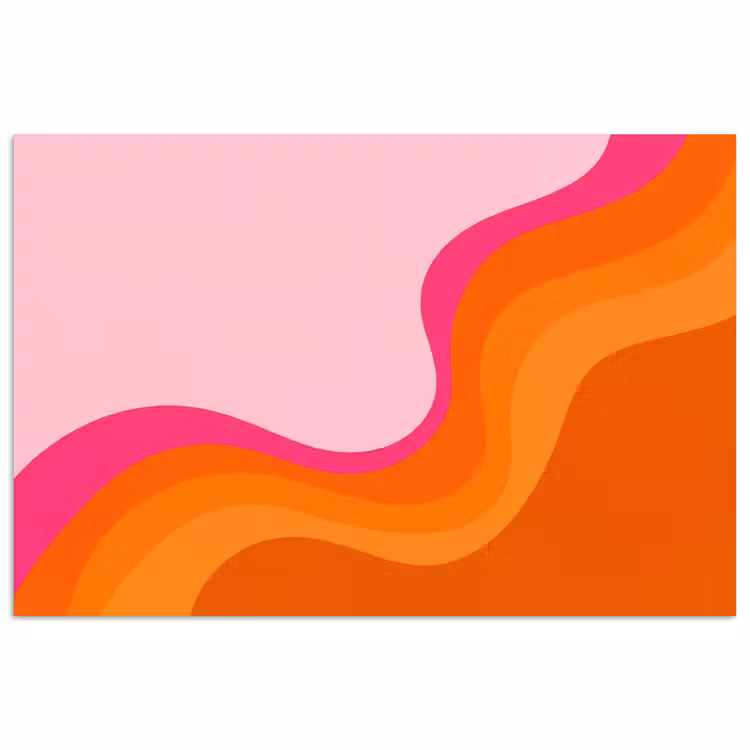 Poster - Retro - Waves - Kleurrijk — 1