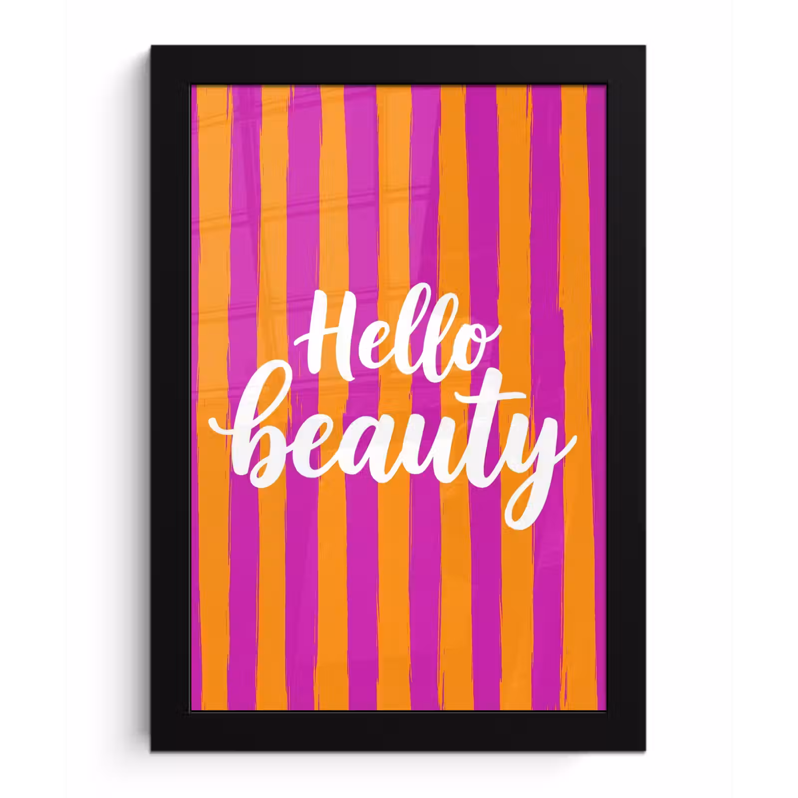 Poster met lijst - Modern - Hello - Oranje — 1