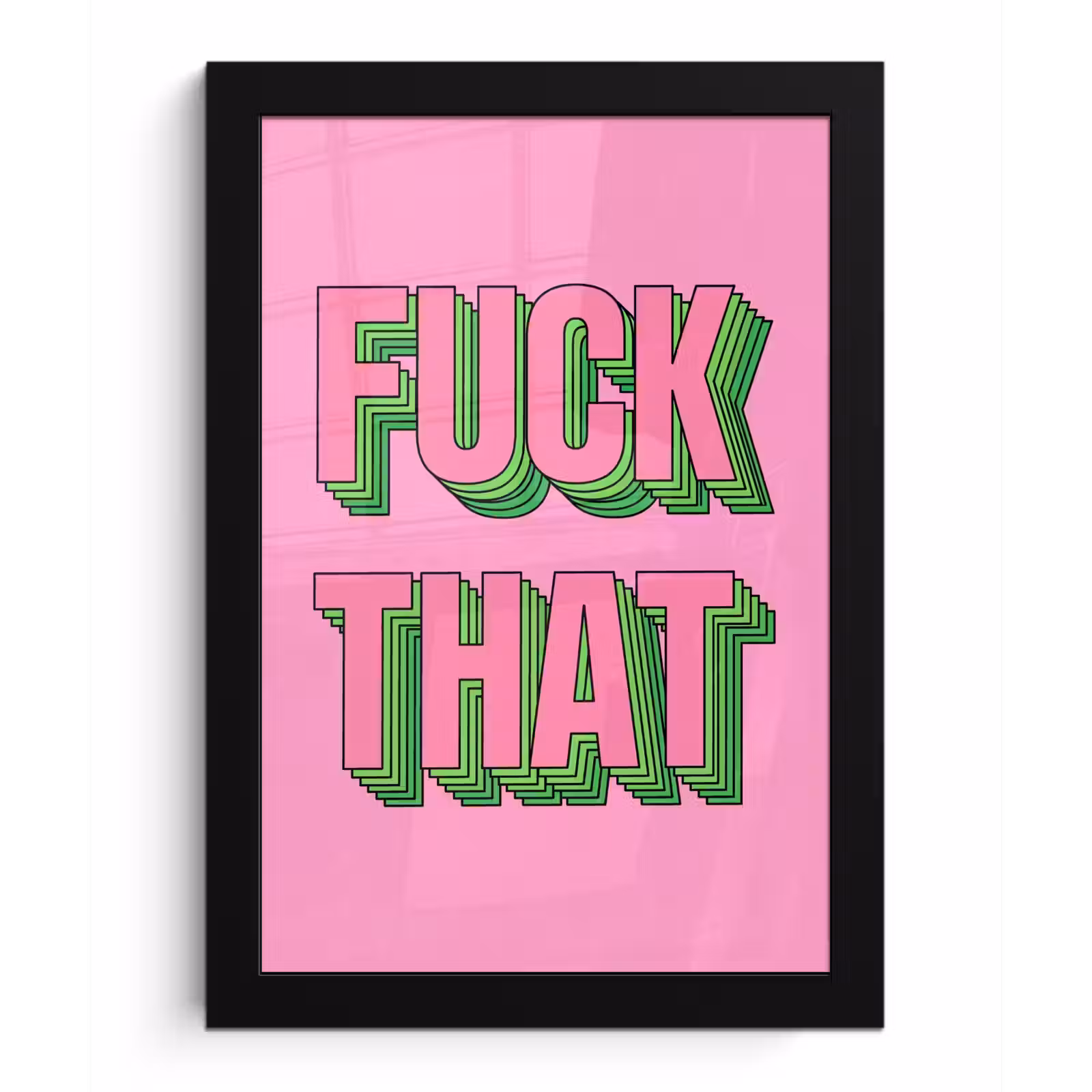 Poster met lijst - Tekst - Bold - Roze — 1