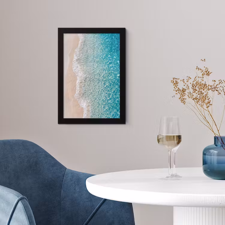 Poster met lijst - Kust - Zand - Blauw — 2