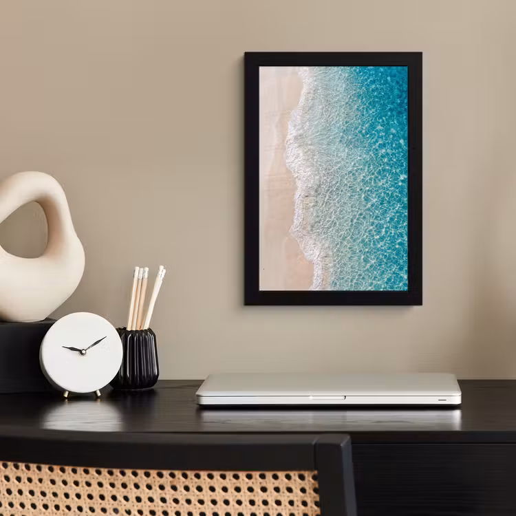 Poster met lijst - Kust - Zand - Blauw — 3
