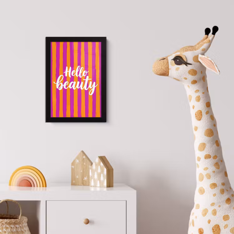 Poster met lijst - Modern - Hello - Oranje — 5