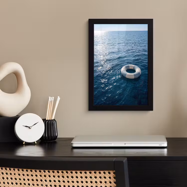Poster met lijst - Oceaan - Zwemband - Horizon — 3