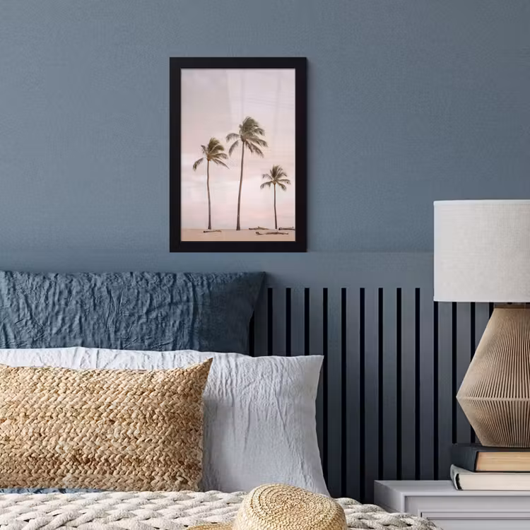 Poster met lijst - Palmbomen - Zonsondergang - Roze — 4