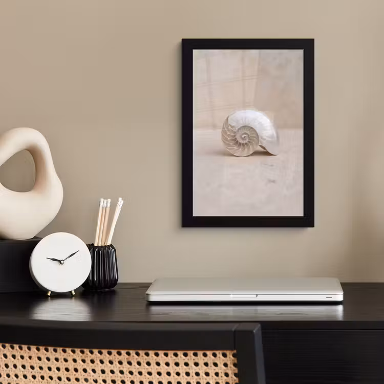 Poster met lijst - Schelp - Spiraal - Beige — 3