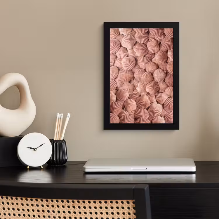 Poster met lijst - Schelpen - Patroon - Roze — 3
