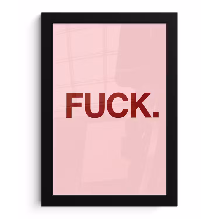 Poster met lijst - Statement - Krachtig - Roze — 1