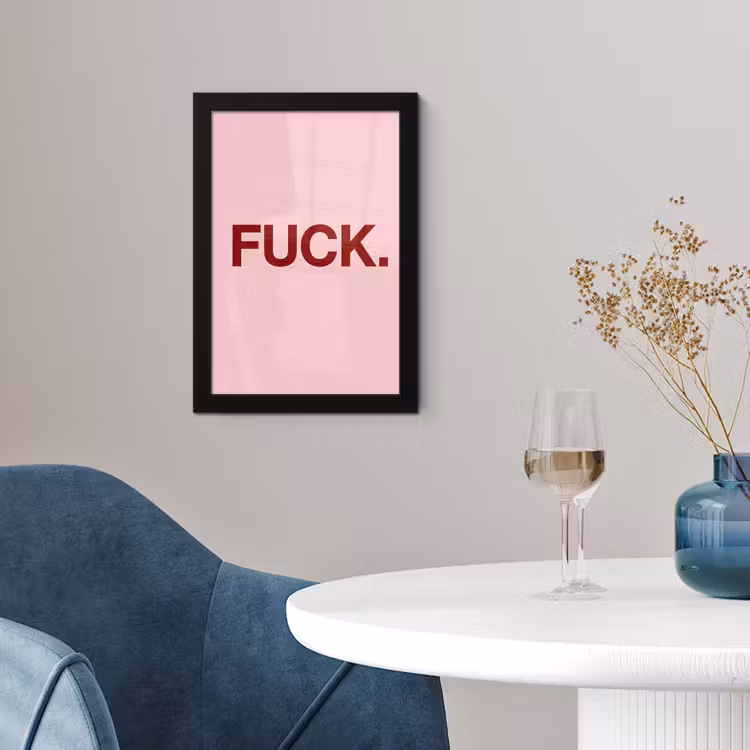 Poster met lijst - Statement - Krachtig - Roze — 2