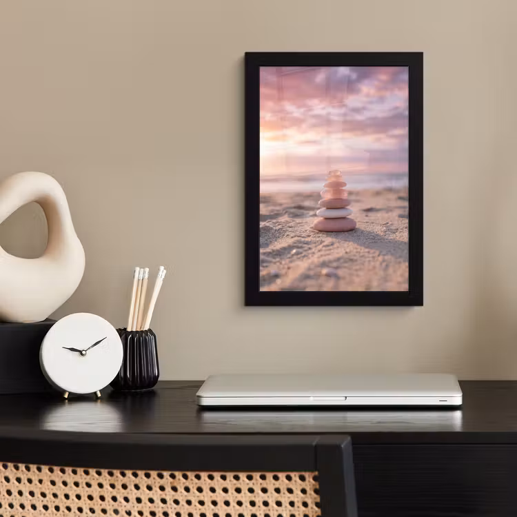 Poster met lijst - Stenen - Zand - Roze — 3
