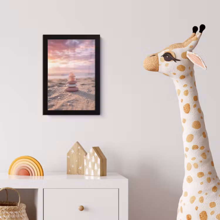 Poster met lijst - Stenen - Zand - Roze — 5