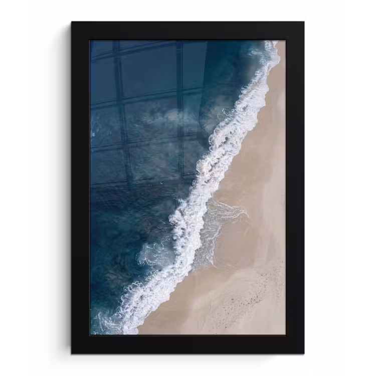 Poster met lijst - Strand - Zee - Golven — 1