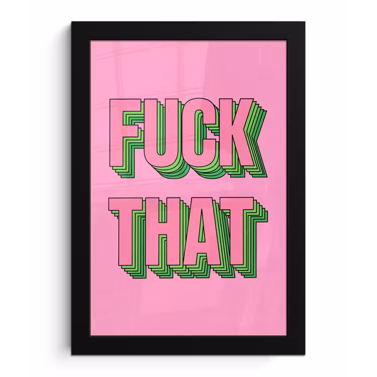 Poster met lijst - Tekst - Bold - Roze — 1
