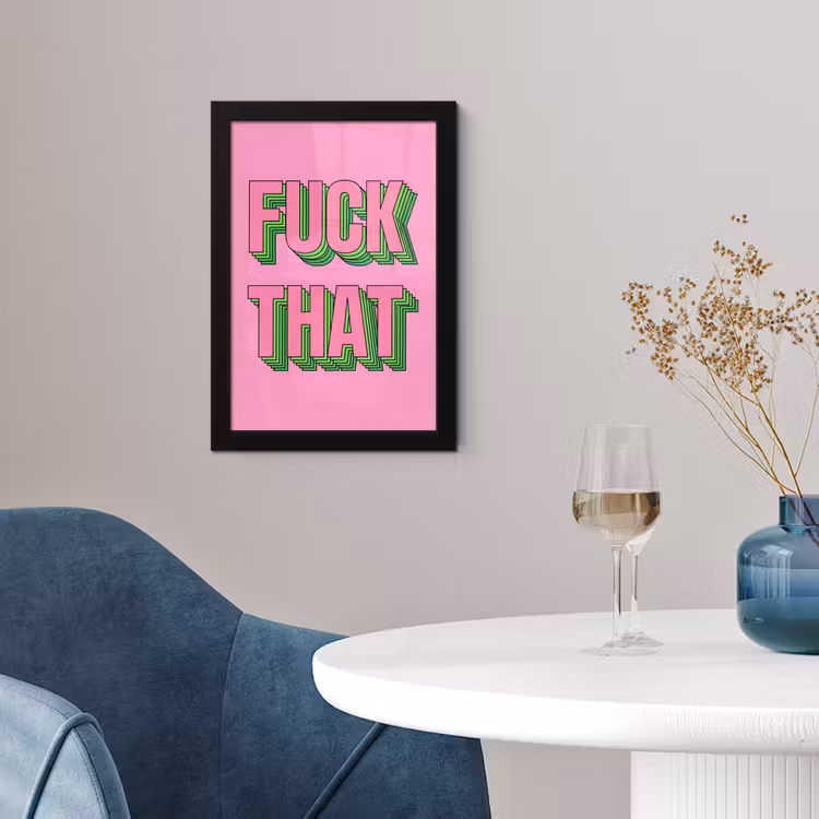 Poster met lijst - Tekst - Bold - Roze — 2