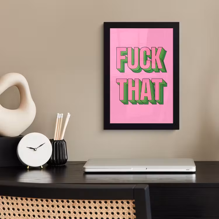 Poster met lijst - Tekst - Bold - Roze — 3