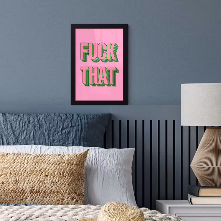 Poster met lijst - Tekst - Bold - Roze — 4