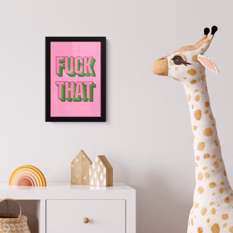 Poster met lijst - Tekst - Bold - Roze — 5