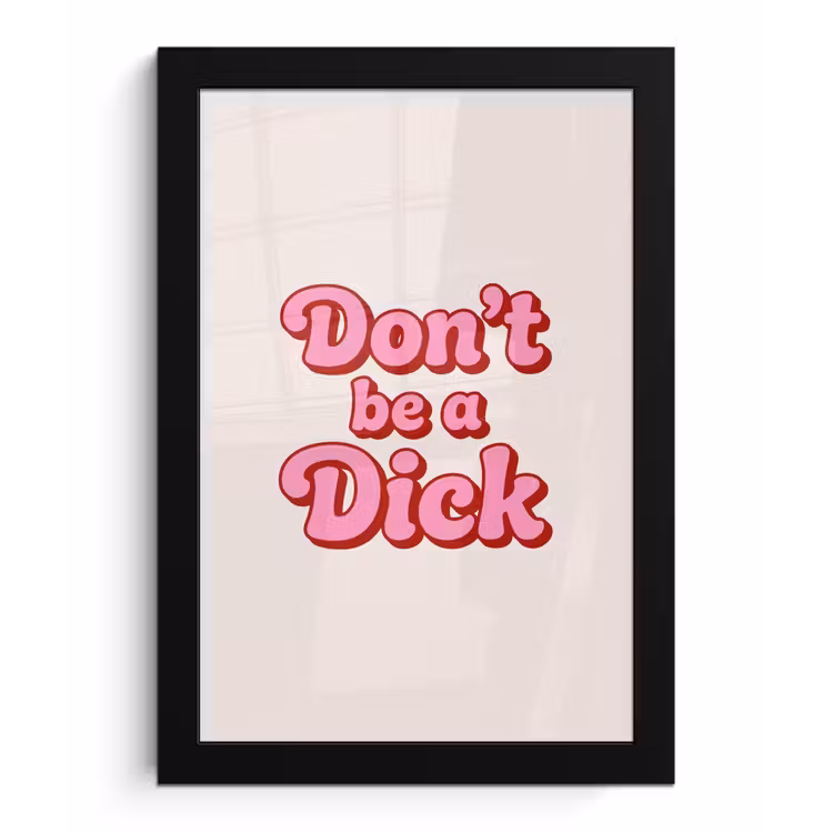 Poster met lijst - Tekst - Boodschap - Roze — 1