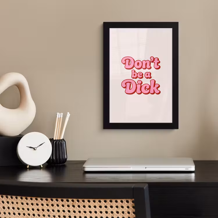 Poster met lijst - Tekst - Boodschap - Roze — 3