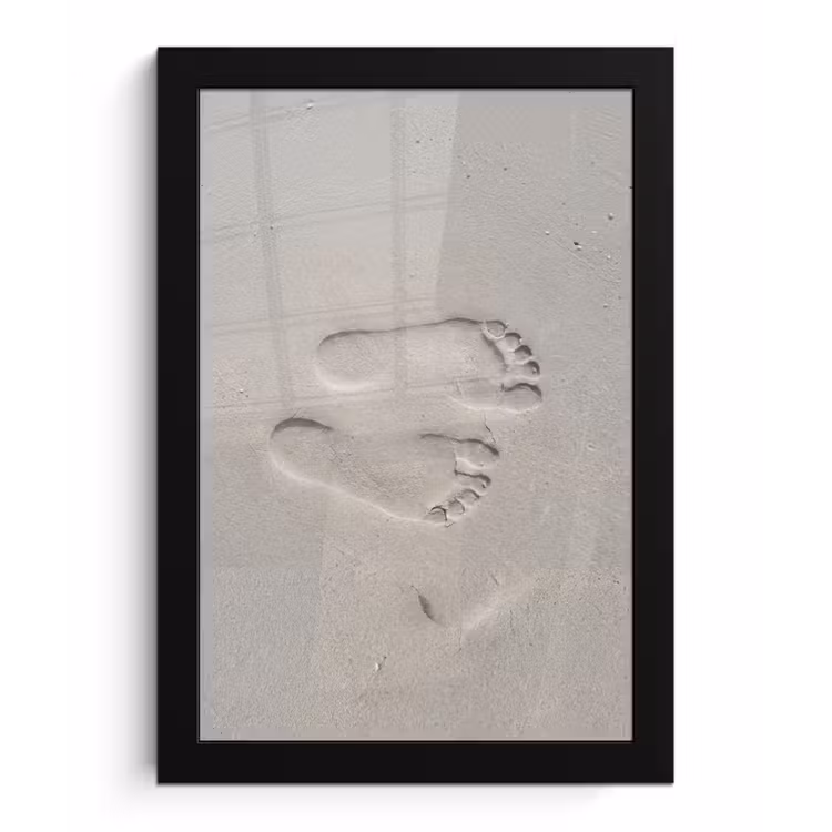 Poster met lijst - Voeten - Afdrukken - Zand — 1