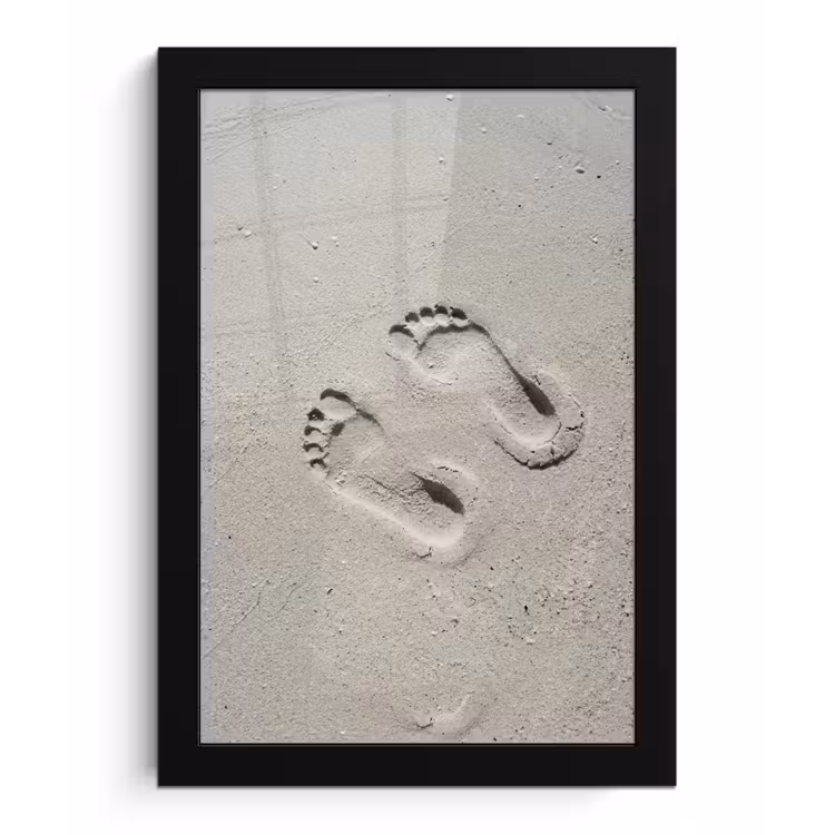 Poster met lijst - Voeten - Zand - Zee — 1
