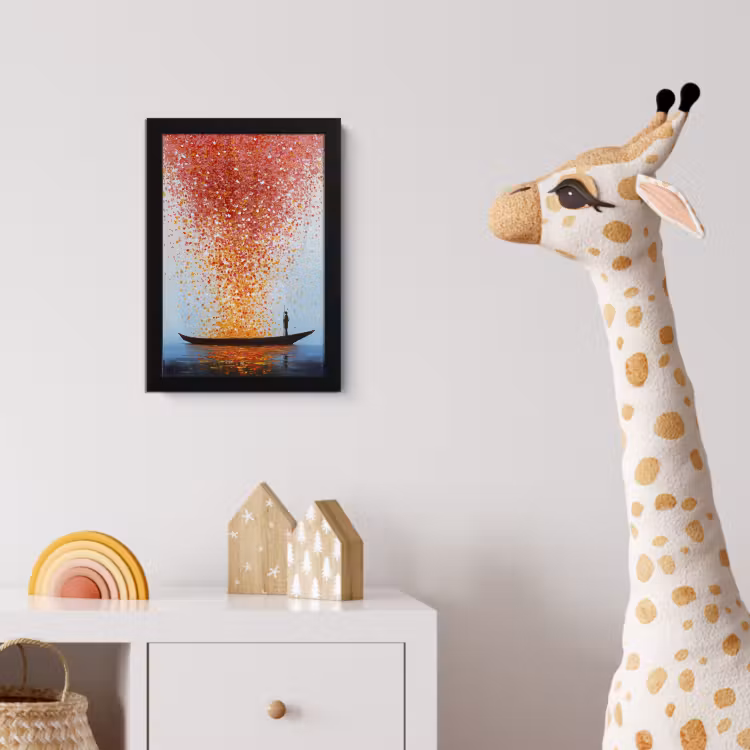 Poster met lijst - Wolk - Confetti - Boot - Wateroppervlakte — 5