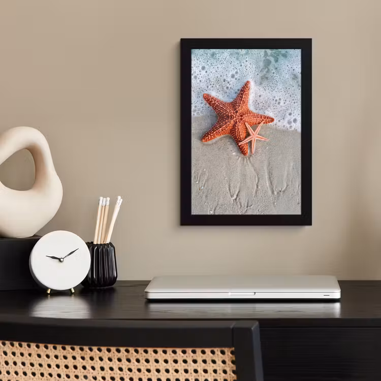 Poster met lijst - Zeester - Strand - Zee — 3