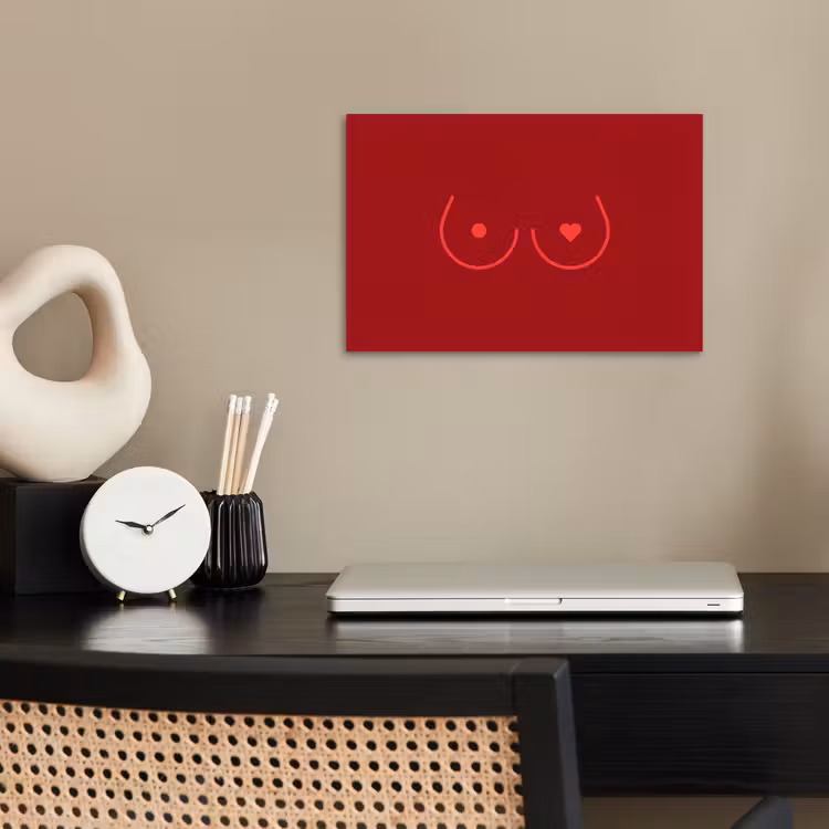 Poster - Minimalistisch - Lijnillustratie - Rood — 2