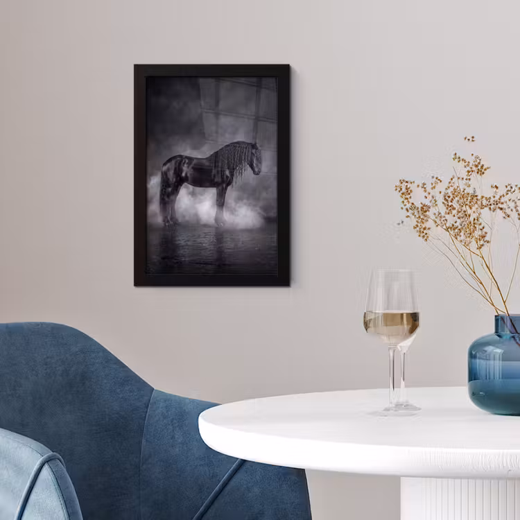 Poster met lijst - Paard - Magisch - Zwart — 2