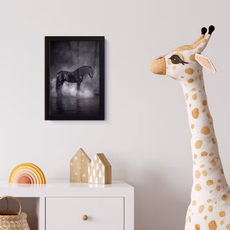 Poster met lijst - Paard - Magisch - Zwart — 5