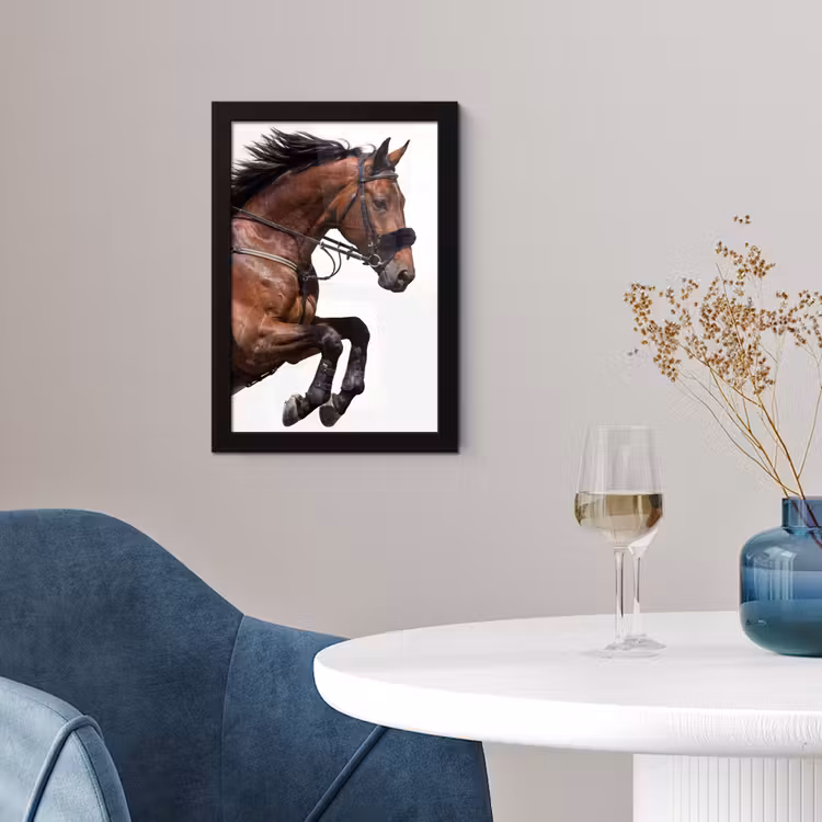 Poster met lijst - Paard - Springen - Modern — 2