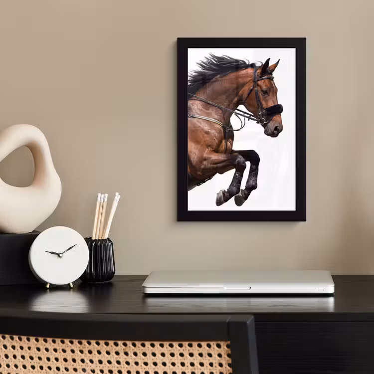 Poster met lijst - Paard - Springen - Modern — 3