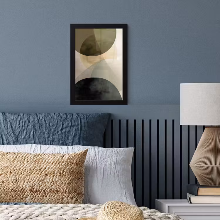 Poster met lijst - Vlakken - Abstract - Beige - Cirkels — 4