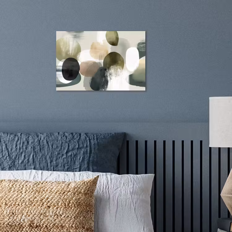 Poster - Minimalistisch - Cirkels - Penseelstreken - Beige — 3