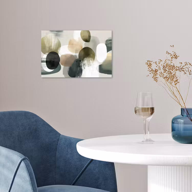Poster - Minimalistisch - Cirkels - Penseelstreken - Beige — 4