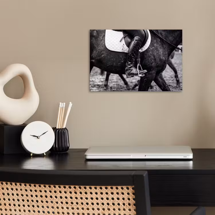 Poster - Paard - Sport - Zwart - Wit — 2