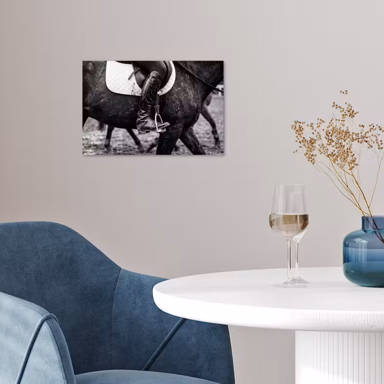 Poster - Paard - Sport - Zwart - Wit — 4
