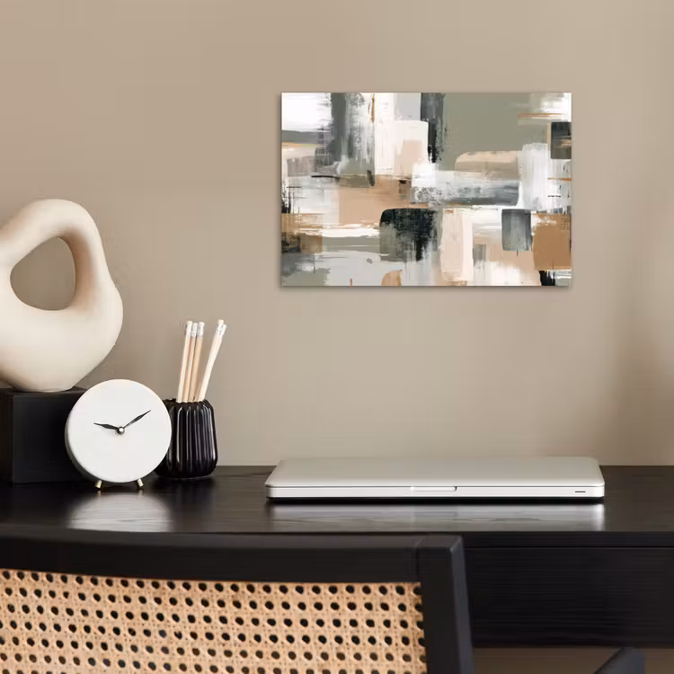 Poster - Penseelstreken - Abstract - Aardetinten — 2