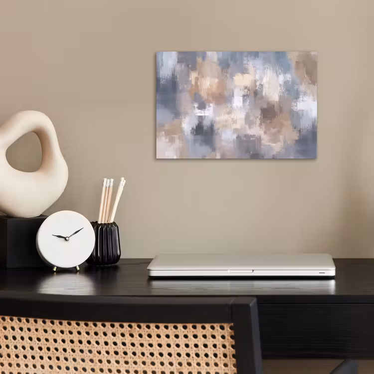Poster - Penseelstreken - Schilderij - Beige — 2